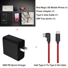Load image into Gallery viewer, EU Version ZTE Nubia Red Magic 5G Gaming Phone 6.65" 8/12GB RAM 128/256GB ROM Snapdragon 865 Android10 NFC Dual SIM Mobile Phone