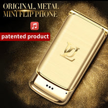 Load image into Gallery viewer, V9 Metal Mini Men's Business Flip Mobile Double Card Card Small Phone Personality Ultra-thin Pocket Reserve