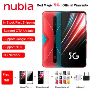 EU Version ZTE Nubia Red Magic 5G Gaming Phone 6.65" 8/12GB RAM 128/256GB ROM Snapdragon 865 Android10 NFC Dual SIM Mobile Phone